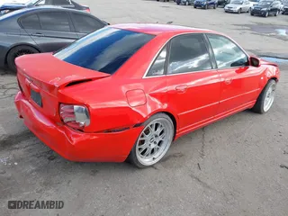 2001 Audi S4 with VIN WAURD68D71A011267, listed as a IAAI auction lot 41593465 with 201,666 mi miles. Bid and sale history available at carsss.com. Image 4.