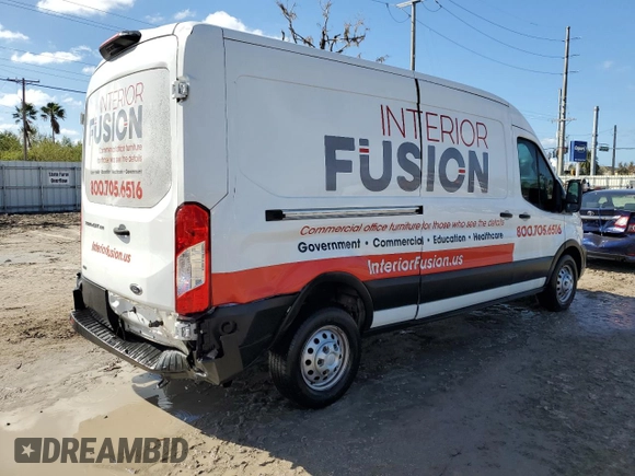 2020 Ford Transit Cargo with VIN 1FTBR2C87LKA40533, listed as a Copart auction lot 78714254 with 71,417 mi miles and Salvage Title. Bid and sale history available at carsss.com. Image 3.