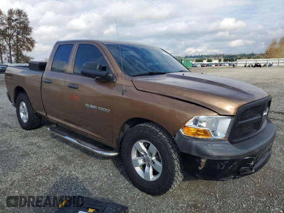 2012 Ram 1500 ST with VIN 1C6RD6FK8CS309156, listed as a Copart auction lot 77155524 with 162,373 mi miles and Salvage title. Bid and sale history available at DreamBid. Image 4.