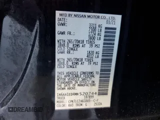 2021 Nissan Titan Pro-4X с VIN 1N6AA1ED4MN520744, выставлен на аукционе Copart как лот 49337295 с пробегом 41 607 миль миль и Списание • Salvage title. История ставок и продаж доступна на DreamBid. Изображение 13.