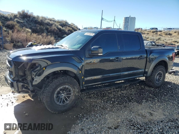 2020 Ford F-150 Raptor with VIN 1FTFW1RG0LFA72722, listed as a Copart auction lot 50240675 with 87,291 mi miles and Salvage Title. Bid and sale history available at carsss.com. Image 1.