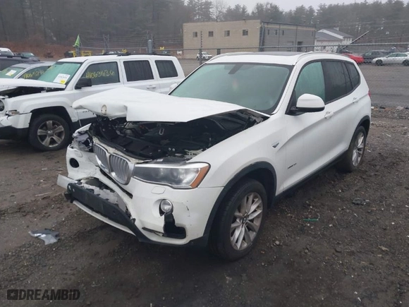 2016 BMW X3 xDrive28i with VIN 5UXWX9C54G0D85902, listed as a IAAI auction lot 41020993 with 128,675 mi miles. Bid and sale history available at carsss.com. Image 2.