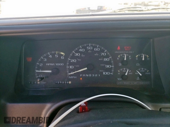 1996 Chevrolet Silverado 1500 with VIN 1GCEC14W7TZ213318, listed as a Copart auction lot 49659465 with 125,939 mi miles and Clean Title. Bid and sale history available at DreamBid. Image 9.