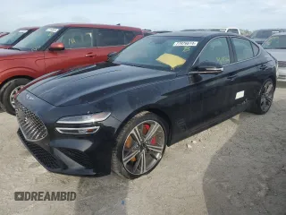 2023 Genesis G70 Sport Advanced with VIN KMTG54SE4RU137126, listed as a Copart auction lot 77976614 with 14,048 mi miles and Non Repairable. Bid and sale history available at carsss.com. Image 1.