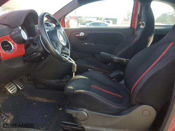 2015 FIAT 500 Abarth with VIN 3C3CFFFH0FT594648, listed as a Copart auction lot 46666465 with 123,456 mi miles and Clean Title. Bid and sale history available at carsss.com. Image 7.