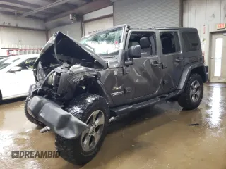 2017 Jeep Wrangler Unlimited Sahara with VIN 1C4BJWEG8HL593700, listed as a Copart auction lot 87053434 with 0 mi miles and Non Repairable. Bid and sale history available at carsss.com. Image 1.