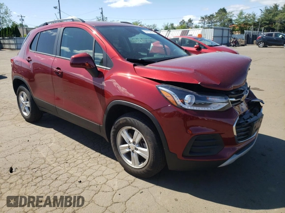 2022 Chevrolet Trax LT with VIN KL7CJPSM1NB564493, listed as a Copart auction lot 57757815 with 17,750 mi miles and Salvage title. Bid and sale history available at DreamBid. Image 4.