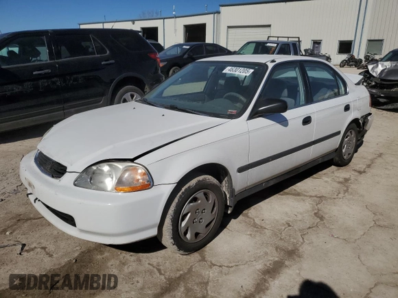 1997 Honda Civic LX with VIN 1HGEJ6675VL013442, listed as a Copart auction lot 46301205 with 203,777 mi miles and Salvage Title. Bid and sale history available at carsss.com. Image 1.