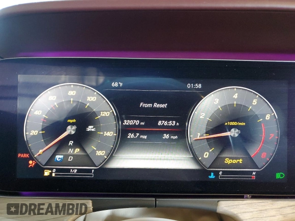 2019 Mercedes-Benz E-Class E 450 with VIN WDD1J6HB9KF073481, listed as a Copart auction lot 77029604 with 32,070 mi miles and Salvage Title. Bid and sale history available at carsss.com. Image 9.