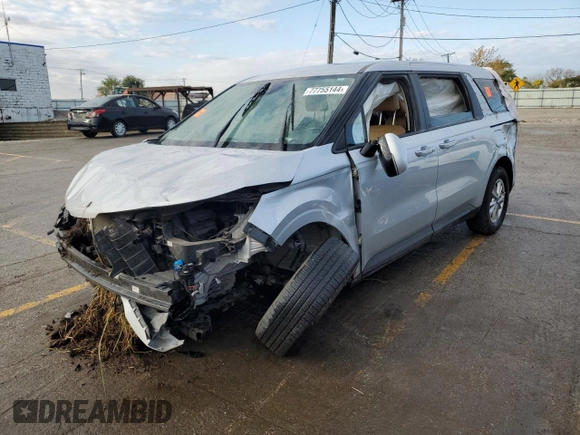 2022 Kia Carnival LXS with VIN KNDNB4H35N6157579, listed as a Copart auction lot 77755144 with 0 mi miles and Salvage Title. Bid and sale history available at carsss.com. Image 1.