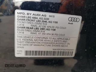 2016 Audi Q3 Premium Plus with VIN WA1EFCFS5GR000591, listed as a Copart auction lot 45585415 with 87,303 mi miles and Salvage title. Bid and sale history available at DreamBid. Image 16.