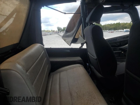 1995 Jeep Wrangler S with VIN 1J4FY19P6SP296140, listed as a Copart auction lot 72147134 with 182,049 mi miles and Salvage Title. Bid and sale history available at carsss.com. Image 11.