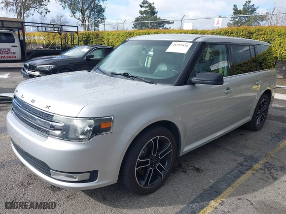 2014 Ford Flex SEL with VIN 2FMGK5C84EBD02738, listed as a IAAI auction lot 41712816 with 217,646 mi miles. Bid and sale history available at carsss.com. Image 2.