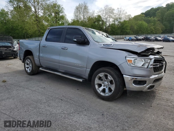 2022 Ram 1500 Big Horn with VIN 1C6RRFFG1NN461553, listed as a Copart auction lot 56664505 with 34,926 mi miles and Salvage title. Bid and sale history available at DreamBid. Image 4.