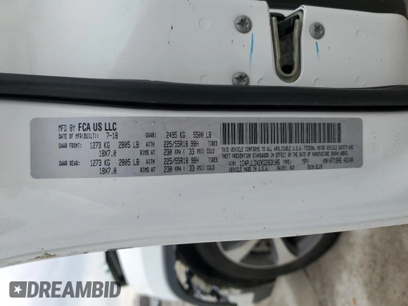 2019 Jeep Cherokee Limited with VIN 1C4PJLDX2KD263106, listed as a Copart auction lot 46658915 with 77,934 mi miles and Salvage title. Bid and sale history available at DreamBid. Image 13.