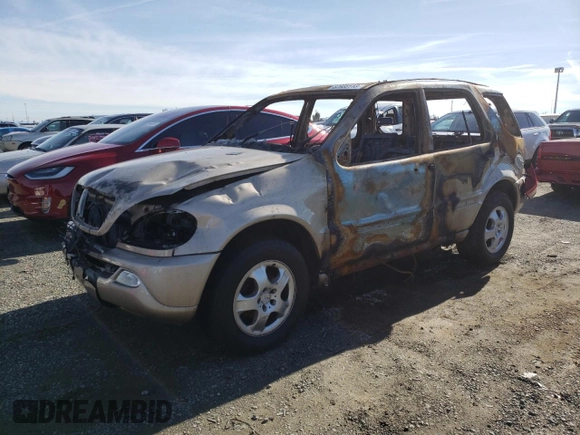 2002 Mercedes-Benz M-Class with VIN 4JGAB54E92A328267, listed as a Copart auction lot 82908113 with 0 mi miles and Non Repairable. Bid and sale history available at carsss.com. Image 1.