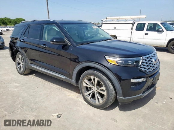 2020 Ford Explorer Platinum z VIN 1FM5K8HC0LGA60137, wystawiony jako Copart lot #64837965 z przebiegiem 24 932 mil mil oraz Szkoda całkowita • Salvage title. Historia ofert i sprzedaży dostępna na DreamBid. Obrazek 4.