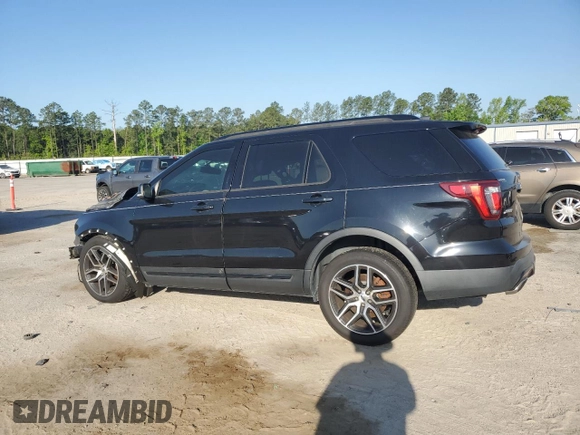 2017 Ford Explorer Sport with VIN 1FM5K8GT3HGE02494, listed as a Copart auction lot 52306555 with 106,960 mi miles and Salvage title. Bid and sale history available at DreamBid. Image 2.