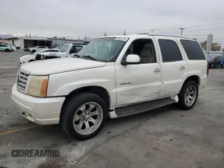 2002 Cadillac Escalade z VIN 1GYEK63N22R155121, wystawiony jako Copart lot #59901375 z przebiegiem 159 412 mil mil oraz Szkoda całkowita • Salvage title. Historia ofert i sprzedaży dostępna na DreamBid. Obrazek 1.