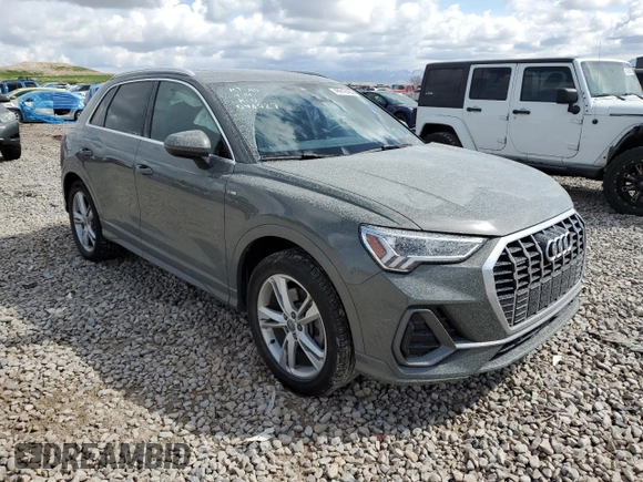 2020 Audi Q3 S line Premium Plus with VIN WA1EECF32L1046027, listed as a Copart auction lot 48918483 with 16,022 mi miles and . Bid and sale history available at DreamBid. Image 4.