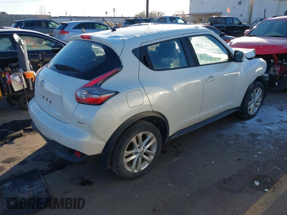2015 Nissan Juke SV with VIN JN8AF5MVXFT563946, listed as a IAAI auction lot 41561323 with 122,195 mi miles and . Bid and sale history available at DreamBid. Image 4.