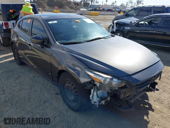 2017 Mazda 3 Sport with VIN 3MZBN1K76HM101415, listed as a IAAI auction lot 42012311 with 222,246 mi miles. Bid and sale history available at carsss.com. Image 1.