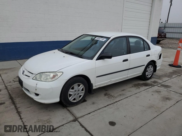 2004 Honda Civic VP with VIN 2HGES16394H620405, listed as a Copart auction lot 50882195 with 191,220 mi miles and Salvage Title. Bid and sale history available at DreamBid. Image 1.