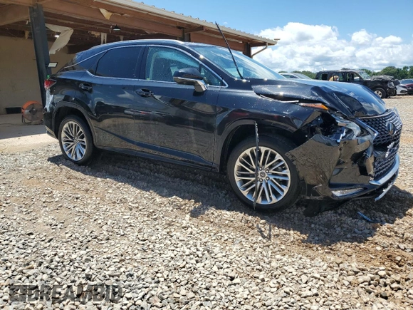 2021 Lexus RX 350 with VIN 2T2JZMAA7MC198902, listed as a Copart auction lot 59238005 with 44,127 mi miles and Salvage title. Bid and sale history available at DreamBid. Image 4.