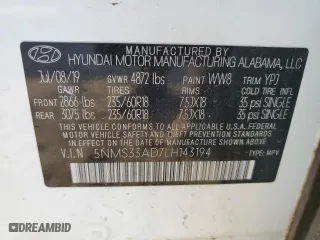 2020 Hyundai Santa Fe SEL with VIN 5NMS33AD7LH143194, listed as a Copart auction lot 48997925 with 98,497 mi miles and Salvage Title. Bid and sale history available at carsss.com. Image 13.