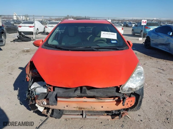 2012 Toyota Prius c One with VIN JTDKDTB36C1021505, listed as a IAAI auction lot 41365968 with 197,796 mi miles. Bid and sale history available at carsss.com. Image 12.