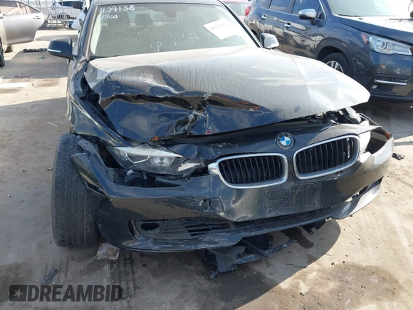 2015 BMW 3 Series 328i with VIN WBA3A5C55FF607013, listed as a IAAI auction lot 41527827 with 80,000 mi miles. Bid and sale history available at carsss.com. Image 6.