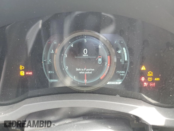 2015 Lexus RC 350 F Sport with VIN JTHHE5BC4F5010310, listed as a Copart auction lot 55202685 with 75,588 mi miles and Salvage title. Bid and sale history available at DreamBid. Image 9.