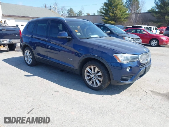2015 BMW X3 xDrive28i with VIN 5UXWX9C53F0D53909, listed as a IAAI auction lot 41935051 with 122,775 mi miles and . Bid and sale history available at DreamBid. Image 1.