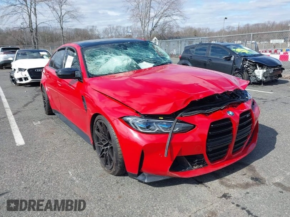 2021 BMW M3 Competition z VIN WBS33AY09MFK78325, wystawiony jako IAAI lot #41741258 z przebiegiem 30 300 mil mil oraz . Historia ofert i sprzedaży dostępna na DreamBid. Obrazek 1.