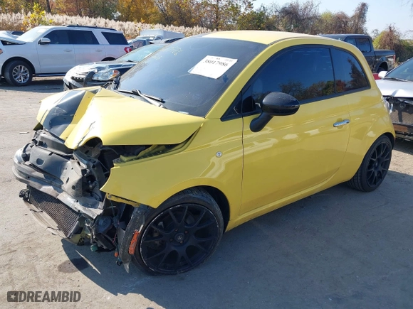 2014 FIAT 500 Pop with VIN 3C3CFFAR9ET187068, listed as a IAAI auction lot 38017986 with 195,158 mi miles. Bid and sale history available at carsss.com. Image 17.