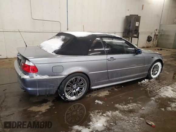2005 BMW 3 Series 330Ci with VIN WBABW53465PL51199, listed as a Copart auction lot 43700505 with 124,507 mi miles and Salvage Title. Bid and sale history available at carsss.com. Image 3.