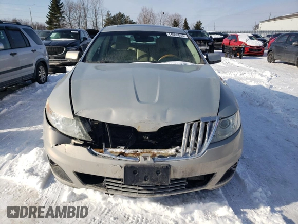 2009 Lincoln MKS with VIN 1LNHM94R99G625422, listed as a Copart auction lot 44603045 with 249,863 mi miles and Salvage Title. Bid and sale history available at carsss.com. Image 5.