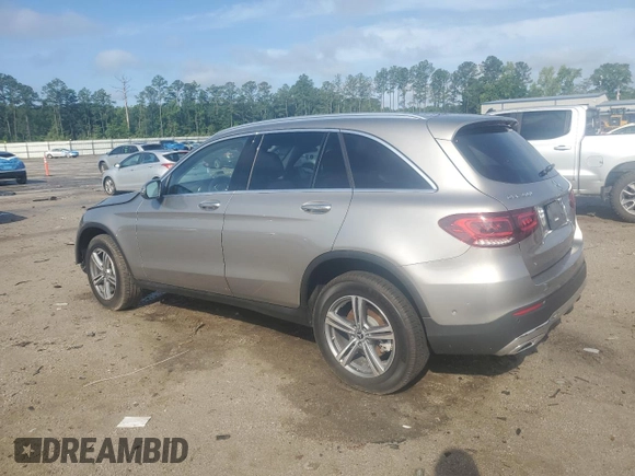 2021 Mercedes-Benz GLC 300 with VIN W1N0G8DB4MV279217, listed as a Copart auction lot 56144895 with 34,886 mi miles and Salvage title. Bid and sale history available at DreamBid. Image 2.