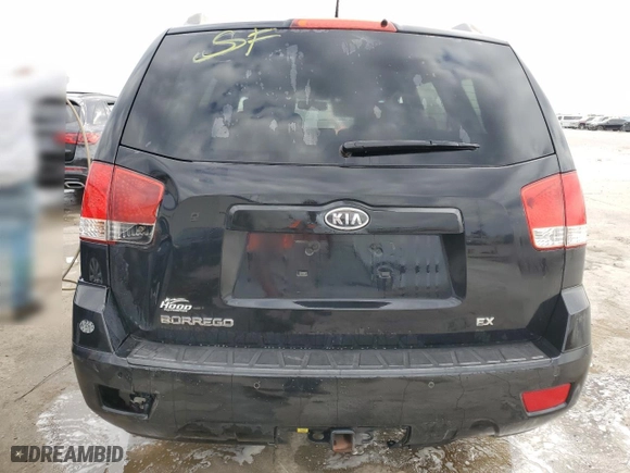 2009 Kia Borrego EX with VIN KNDJJ741295021249, listed as a Copart auction lot 82643094 with 209,580 mi miles and Salvage Title. Bid and sale history available at carsss.com. Image 6.