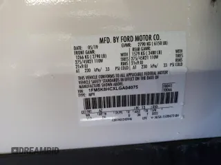 2020 Ford Explorer Platinum with VIN 1FM5K8HCXLGA04075, listed as a Copart auction lot 49108795 with 36,346 mi miles and Salvage Title. Bid and sale history available at carsss.com. Image 13.