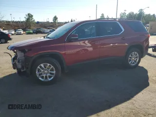 2021 Chevrolet Traverse LT Cloth with VIN 1GNERGKW2MJ191272, listed as a Copart auction lot 46348045 with 91,839 mi miles and Salvage Title. Bid and sale history available at carsss.com. Image 1.