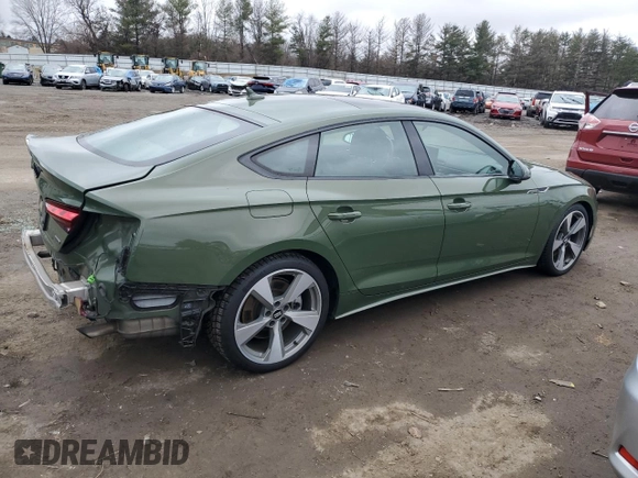 2020 Audi A5 Sportback Premium Plus with VIN WAUCNCF54LA001666, listed as a Copart auction lot 40317454 with 48,110 mi miles. Bid and sale history available at carsss.com. Image 3.