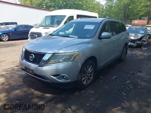 2014 Nissan Pathfinder SL z VIN 5N1AR2MM0EC673231, wystawiony jako IAAI lot #42482133 z przebiegiem 168 630 mil mil oraz . Historia ofert i sprzedaży dostępna na DreamBid. Obrazek 2.