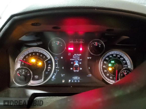 2018 Ram 1500 Big Horn with VIN 3C6RR7LT0JG154482, listed as a Copart auction lot 81870254 with 112,406 mi miles and Salvage title. Bid and sale history available at DreamBid. Image 9.