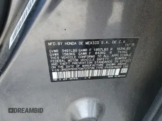 2016 Honda Fit EX-L with VIN 3HGGK5H97GM703726, listed as a Copart auction lot 51288335 with 68,836 mi miles and Salvage title. Bid and sale history available at DreamBid. Image 12.