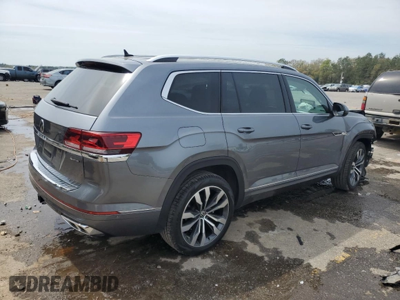2023 Volkswagen Atlas SEL Premium R-Line z VIN 1V2FR2CA8PC549940, wystawiony jako Copart lot #50596565 z przebiegiem 19 750 mil mil oraz Szkoda całkowita • Salvage title. Historia ofert i sprzedaży dostępna na DreamBid. Obrazek 3.