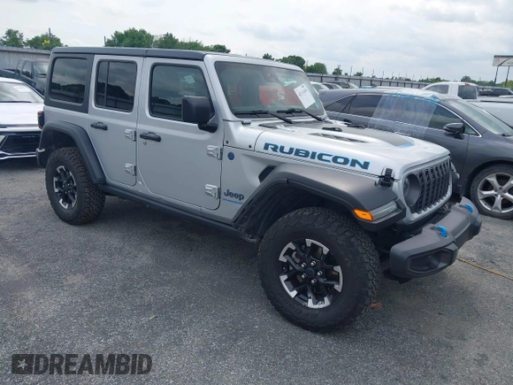 2024 Jeep Wrangler Rubicon with VIN 1C4RJXR61RW224506, listed as a IAAI auction lot 42111434 with 33,689 mi miles and . Bid and sale history available at DreamBid. Image 1.