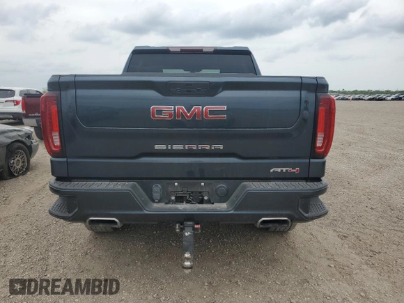 2021 GMC Sierra 1500 AT4 with VIN 3GTP9EEL8MG193861, listed as a Copart auction lot 46087015 with 68,342 mi miles and Salvage Title. Bid and sale history available at carsss.com. Image 6.