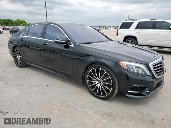 2015 Mercedes-Benz S 550 with VIN WDDUG8CB5FA133287, listed as a Copart auction lot 54829225 with 55,878 mi miles and Salvage Title. Bid and sale history available at carsss.com. Image 4.