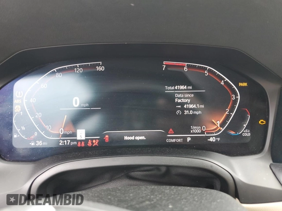 2022 BMW 4 Series 430i xDrive with VIN WBA73AP0XNCJ18822, listed as a Copart auction lot 51019155 with 41,964 mi miles and Salvage title. Bid and sale history available at DreamBid. Image 9.